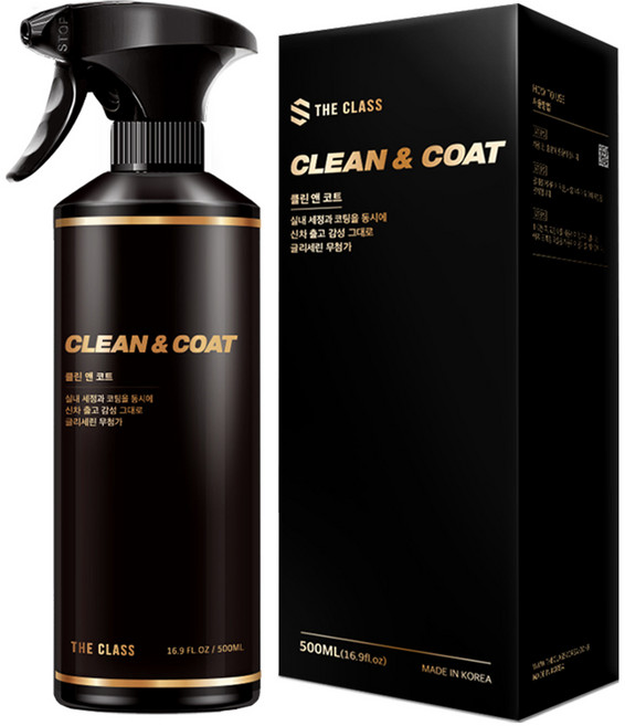 더클래스 클린 앤 코트 차량 실내 세정 코팅제, 500ml, 1개