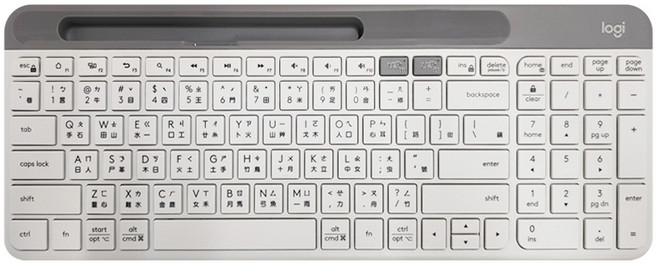 logitech 羅技 超薄跨平台藍牙鍵盤, K580, 珍珠白, 剪刀腳按鍵