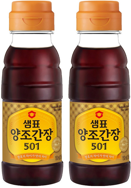 샘표 양조간장 501, 150ml, 2개
