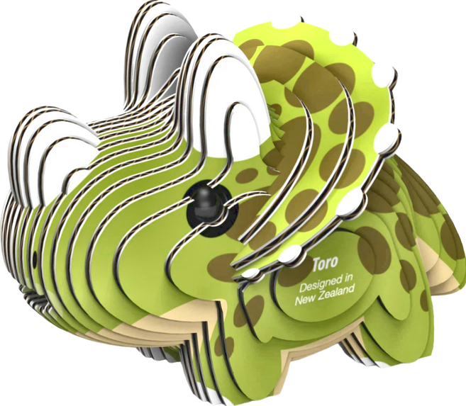 EuGy 3D紙拼圖 Toro 紐西蘭設計, 三角龍, 1個, 24片