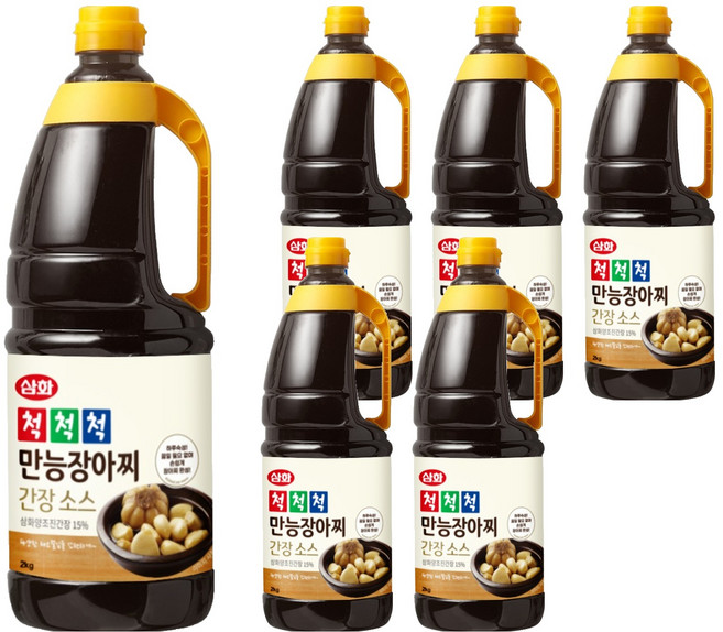 삼화식품 척척척 만능장아찌 간장소스, 2kg, 6개