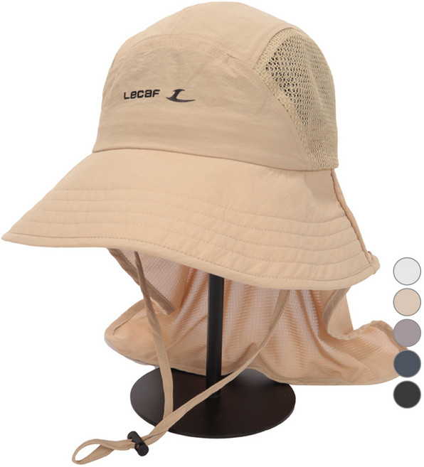 LECAF 男女通用遮陽帽, 1個, 米色