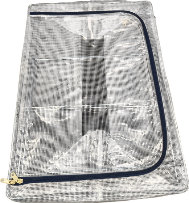 OP 生活 日系透明鋼架收納箱 100L, 藍色, 1個