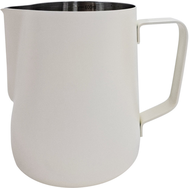 卡特屋 磨砂塗層不鏽鋼拉花杯 600ml, 米白色, 1個