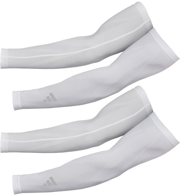 아디다스 컴프레션 암 슬리브, 2개, 화이트