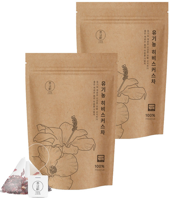 다정헌 유기농 히비스커스차, 1.5g, 20개입, 2개