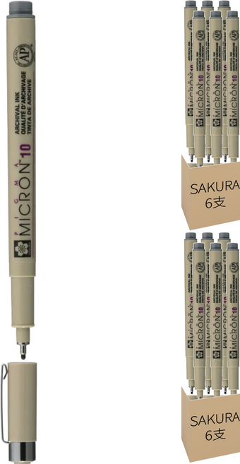 SAKURA 櫻花 灰階代針筆 SDK-G6B, Gray Tones, 12支