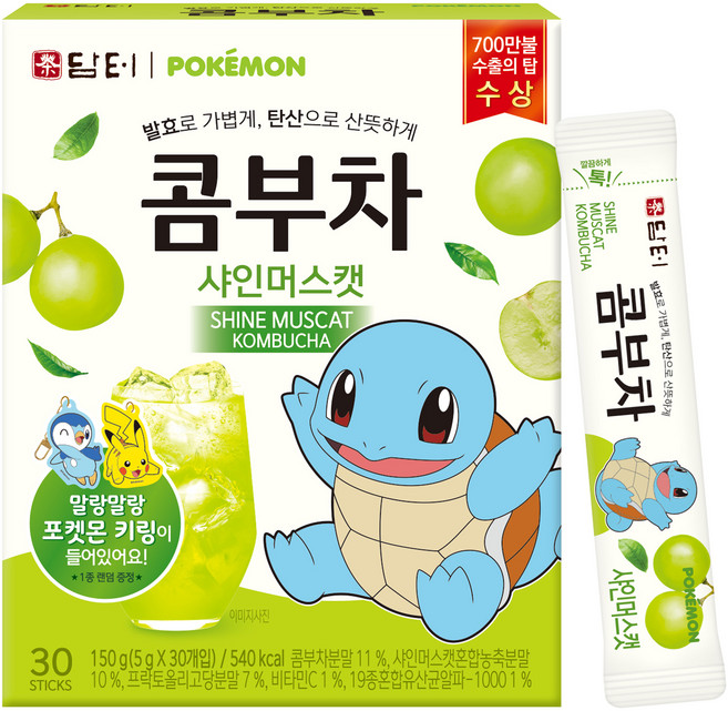 담터 포켓몬 콤부차 샤인머스캣, 5g, 30개입, 1개