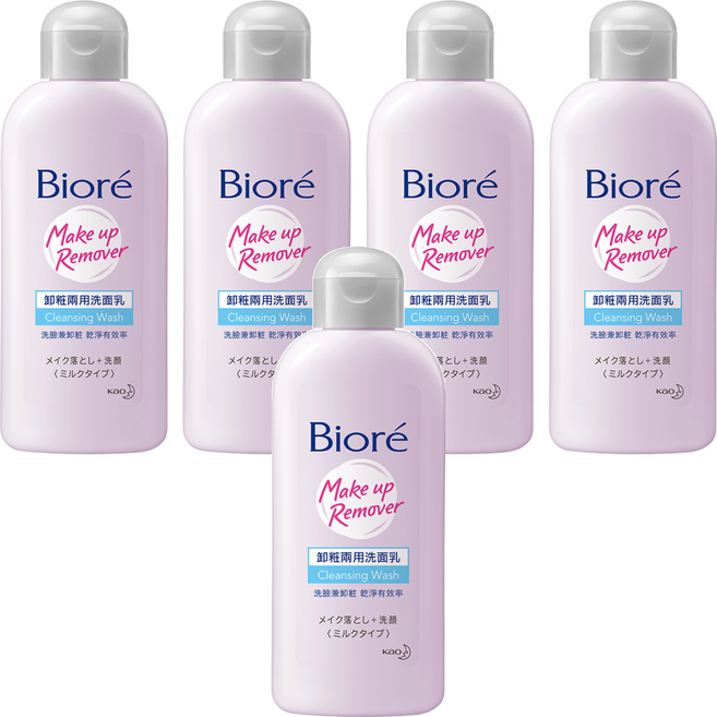 Biore 蜜妮 台灣公司貨 卸粧兩用洗面乳, 120ml, 5瓶