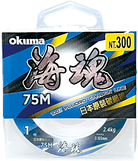 okuma 寶熊釣具 海魂碳纖線, 透明色, 1個