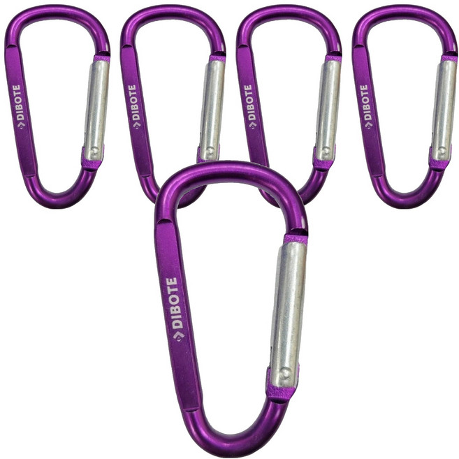 DIBOTE 迪伯特 鋁合金D型扣環登山扣 779-8, 5個, 顏色隨機
