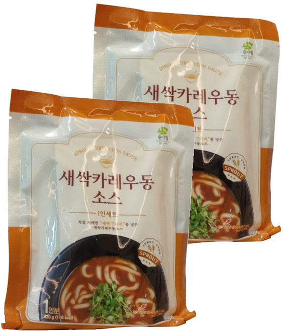 순수람 새싹카레우동 소스, 320g, 2개