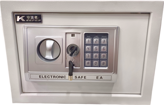 KEEPER SAFE BOX 守護者保險箱 家用密碼保險箱 內雙層 A4可放入 25EAT, 白色
