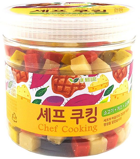 퍼피아이 강아지 셰프쿠킹 간식, 혼합맛(소고기/치즈/고구마), 400g, 1개