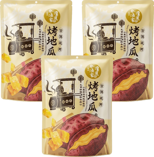 滬尾漁家 烤地瓜, 3包, 70g