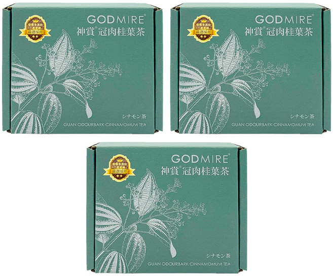 GODMIRE 神賞 冠肉桂葉茶, 3.5g, 12包, 3盒