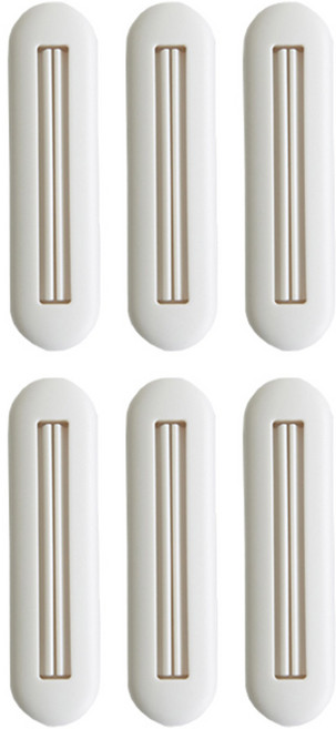 리빙공감 알뜰치약짜개 클렌징 튜브 클립, 화이트, 6개