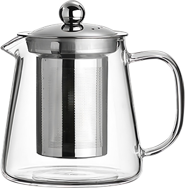大容量304耐熱玻璃泡茶壺, 450ml, 1個