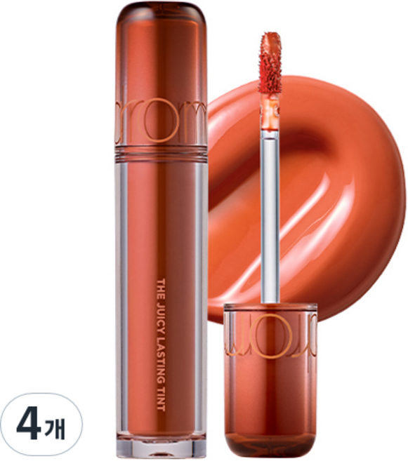 롬앤 더 쥬시 래스팅 틴트, 12 애플 브라운, 4개