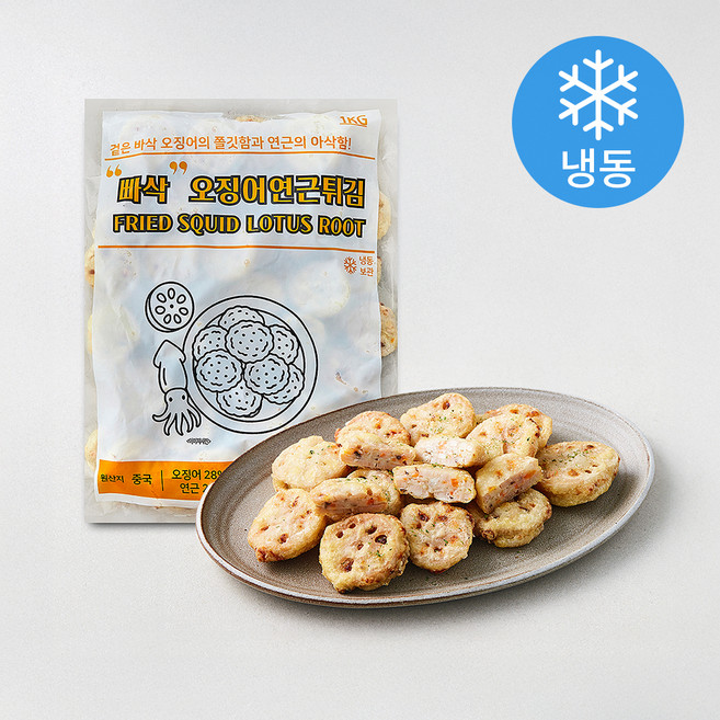 지엔씨푸드 빠삭 오징어 연근튀김 (냉동), 1kg, 1개