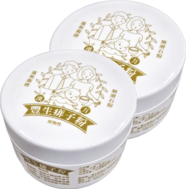 EUVIT 豐生 爽膚痱子粉, 100g, 2罐