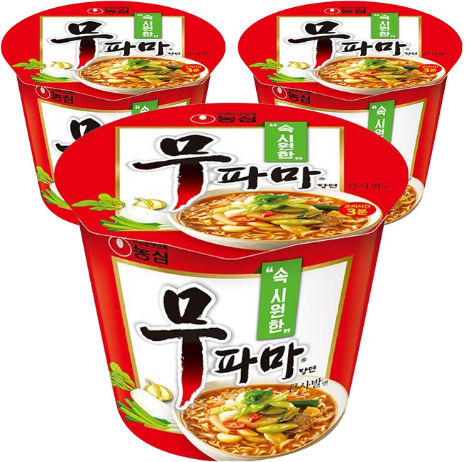무파마탕면 큰사발면 112g, 3개