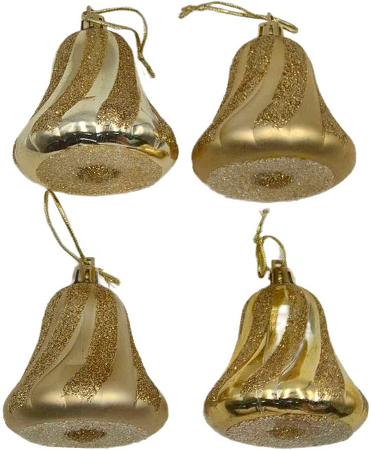 彩繪鈴鐺 Set 7CM (4入) - 金色, 1組