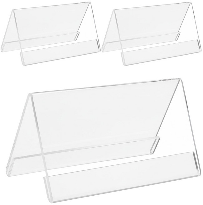 COM-T 康太壓克力展示座席卡架 20 x 10cm 3個, 1組, 1格