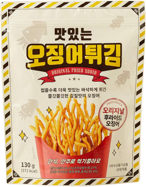 청해명가 맛있는 오징어튀김, 130g, 1개