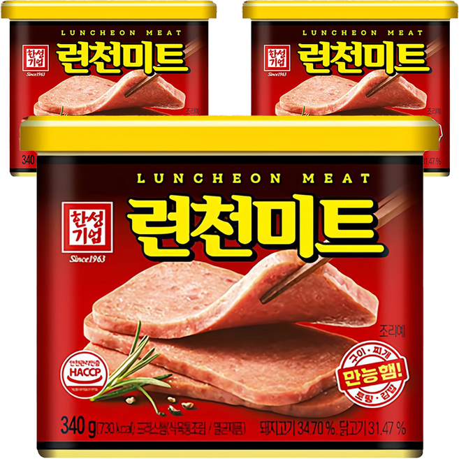 한성기업 런천 미트, 340g, 3개