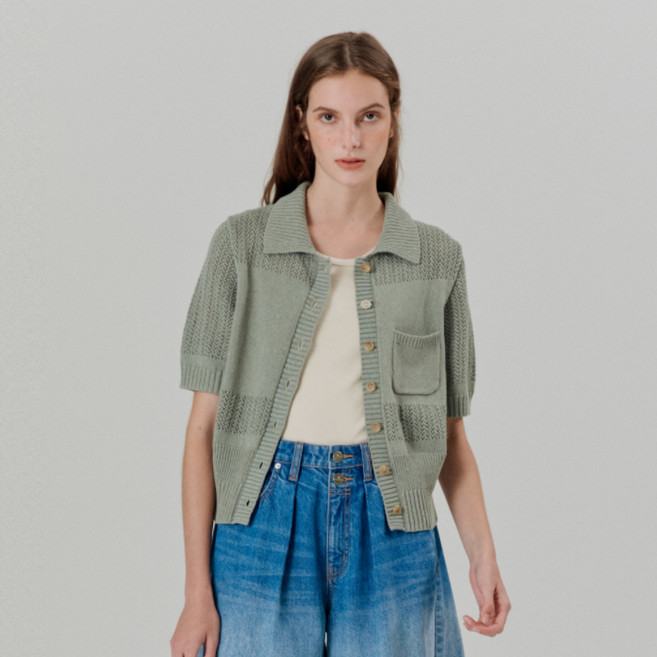 앳코너 여성용 LINEN COLLAR PULL-OVER