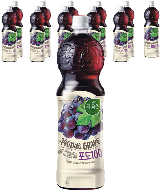 자연은 포도 100 주스, 1.5L, 12개