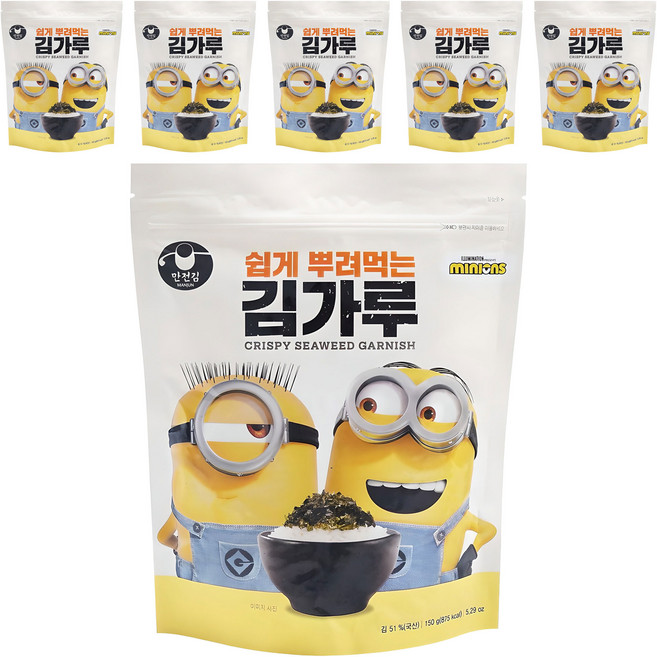 만전김 미니언즈 쉽게 뿌려먹는 김가루, 150g, 6개