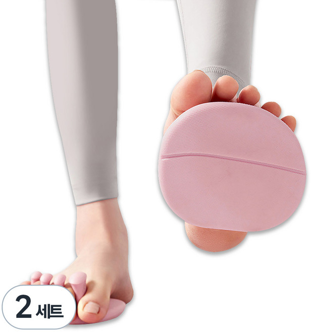 휴다온 오다리 운동 바른자세 슬리퍼, 2세트, 핑크
