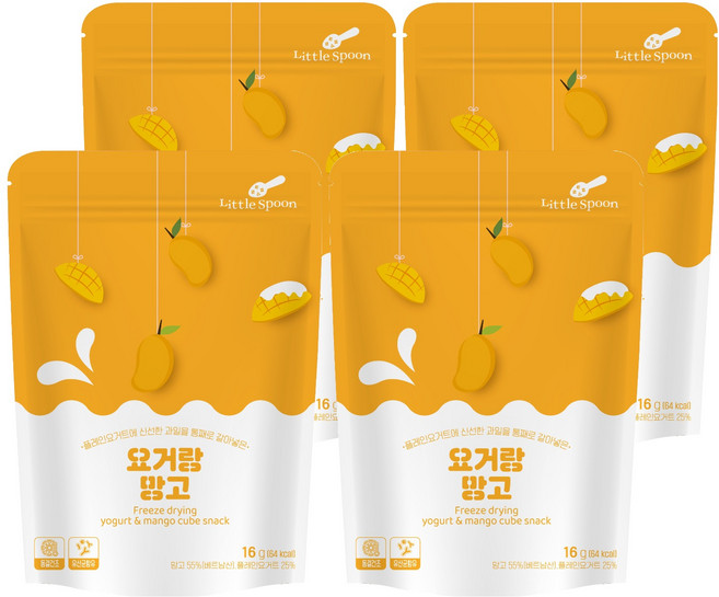 Little Spoon 乳酸菌優格球, 芒果口味, 16g, 4包