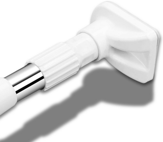 하이어데코 25mm 못없이 강력 압축봉 무타공 커튼봉, 화이트