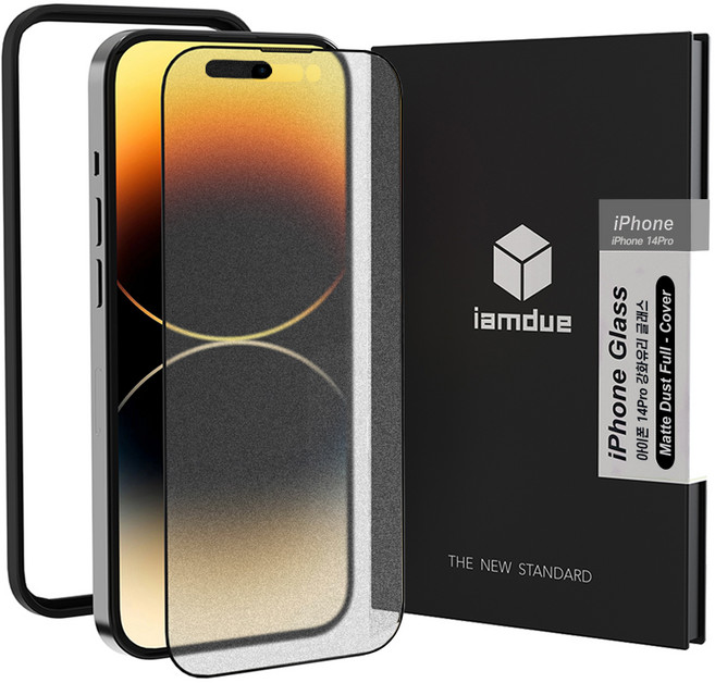 아이엠듀 매트 지문방지 풀커버 휴대폰 강화 유리필름, 1세트