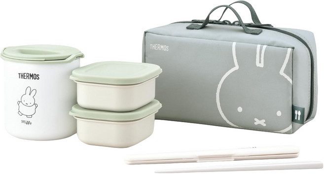 THERMOS 膳魔師 保溫便當盒 DBQ-256B LTG, 1個, 淺綠色