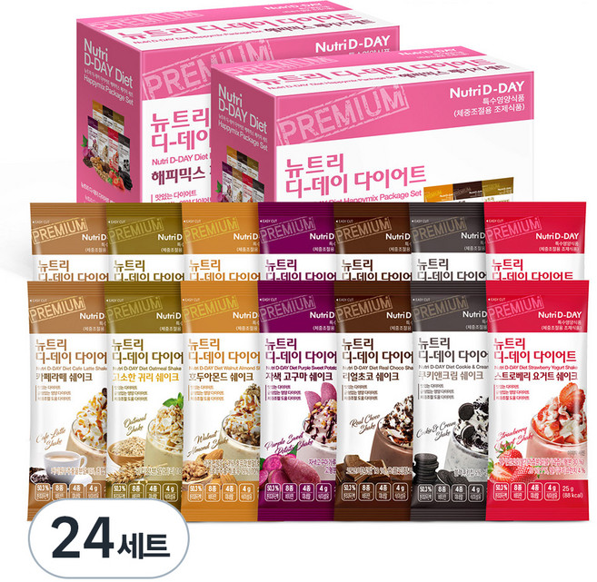 뉴트리디데이 다이어트 해피믹스 패키지 세트, 350g, 24세트