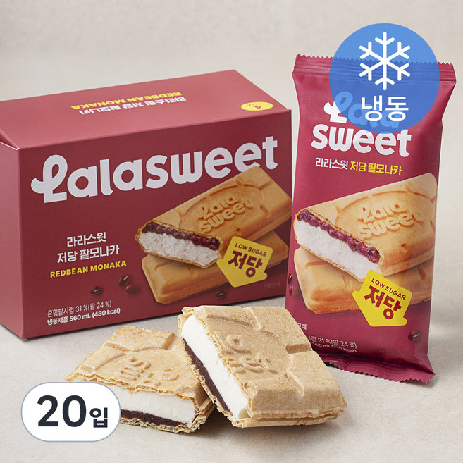 라라스윗 팥 모나카 아이스밀크 (냉동), 140ml, 4개입, 5개