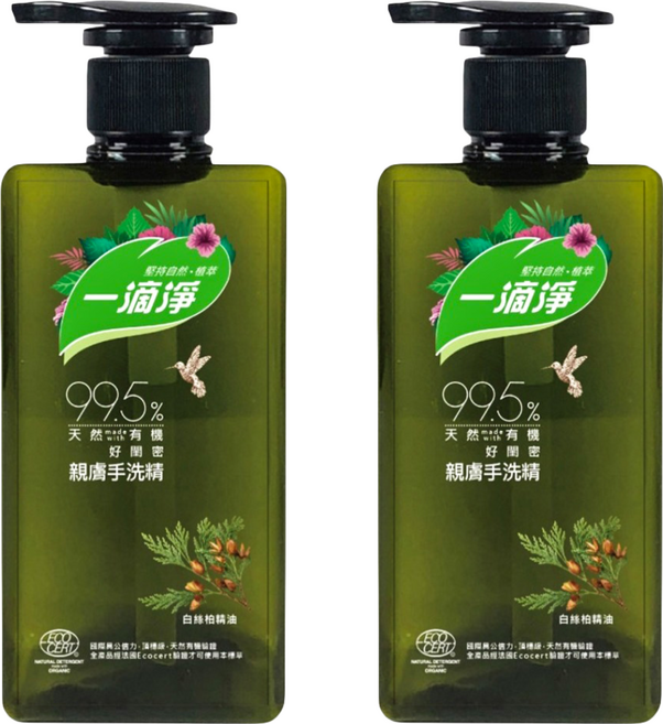 一滴淨 親膚好閨密天然手洗精, 500ml, 2瓶