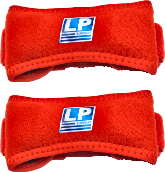 LP SUPPORT 特殊托型加壓式髕骨帶, 2個, 紅色