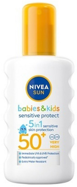 NIVEA 妮維雅 SUN 專業級防曬噴霧 敏弱益膚 SPF50+, 200ml, 1瓶