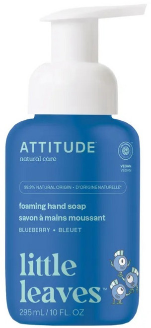 ATTITUDE 艾特優 兒童泡沫洗手乳, 藍莓, 295ml, 1瓶