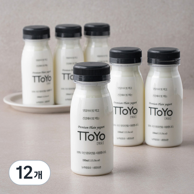 또요 또먹는 플레인 요거트, 150ml, 1개입, 12개