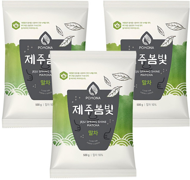 포모나 제주봄빛 말차 파우더, 500g, 1개입, 3개