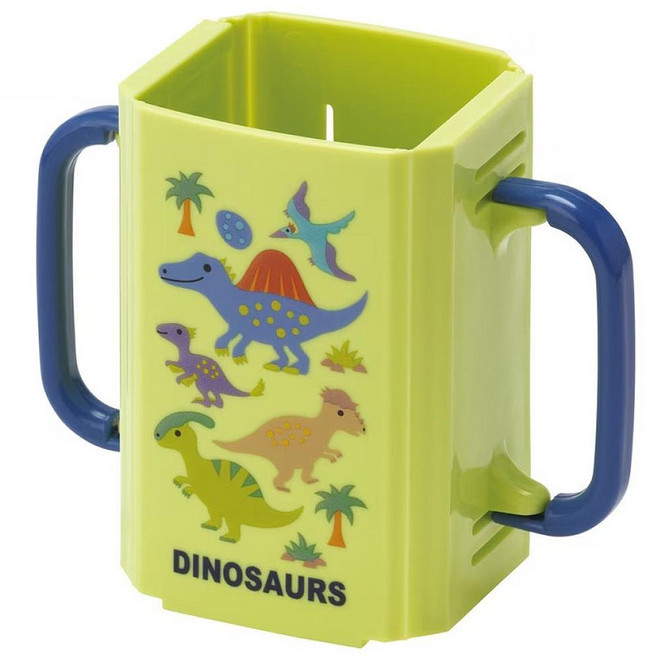 Skater DHP2 鋁箔包輔助杯架, 恐龍 綠色 + 藍色, 1個