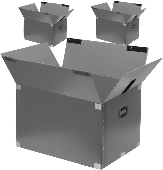 코멧 두꺼운 이사박스 3T 고급 벨크로형 3호~7호, 실버, 3개