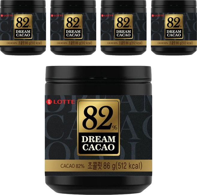 LOTTE 樂天 骰子巧克力82%, 86g, 5罐