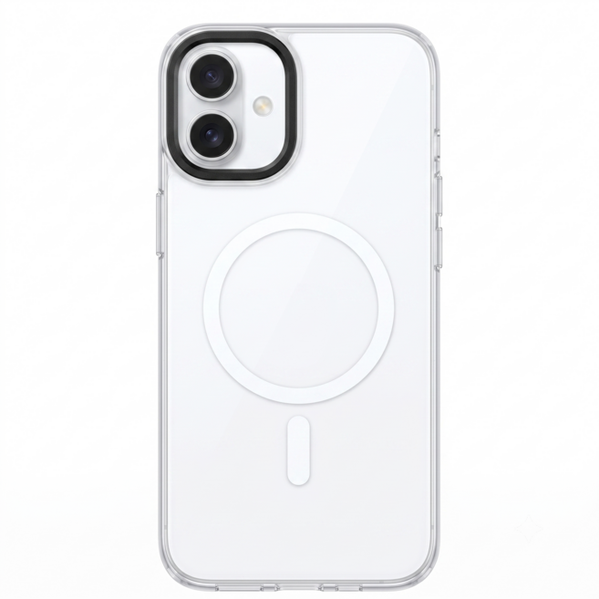 RHINOSHIELD 犀牛盾 Clear 手機 保護殼 iPhone 16 Plus MagSafe兼容 全透明 黑色鏡頭框 終身黃化保固
